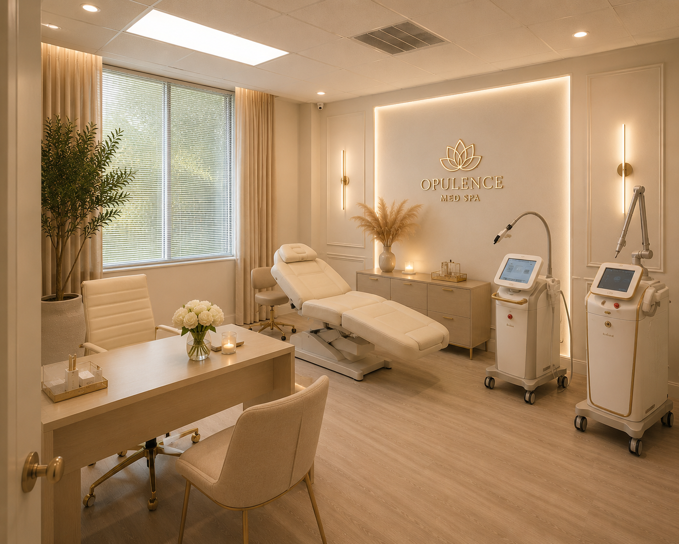 Interior del consultorio Opulence Med Spa en Houston